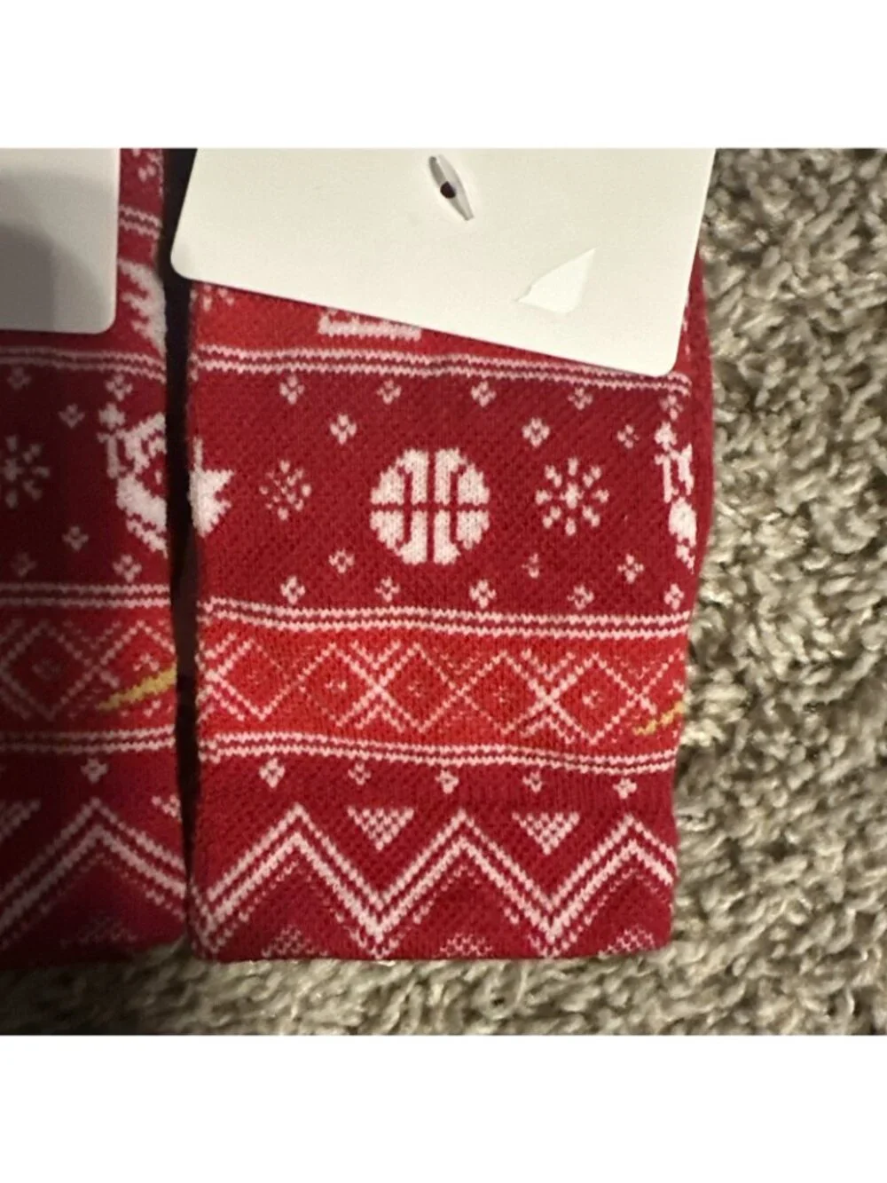 3 Pair Nike Elite Youth 10c-3Y Basketball Christmas Holiday Red/White Crew Socks